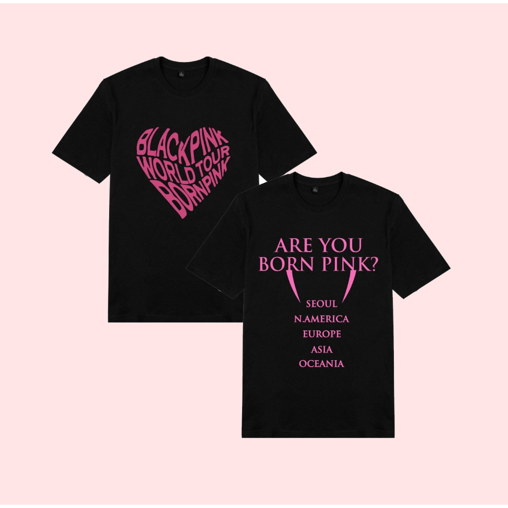 BST Áo thun Black Pink _ Mẫu áo thun hắc hường in hình LOGO BLACK PINK WORLD TOUR IN HANOI
