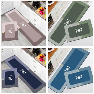 Thảm chùi chân silicon, thảm lau chân, trải sản, trang trí. bộ 2 cái, kích thước 40cm x120cm và 40cm x 60cm