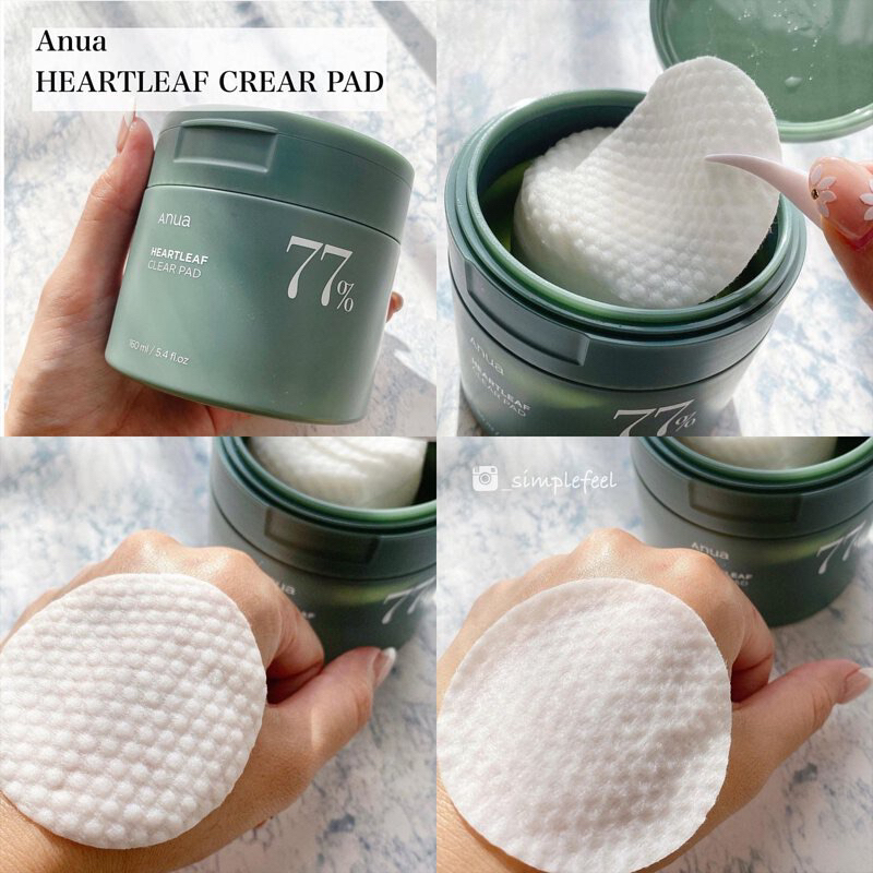 Toner pad làm dịu da giảm mụn Anua 77 Heartleaf Toner pad