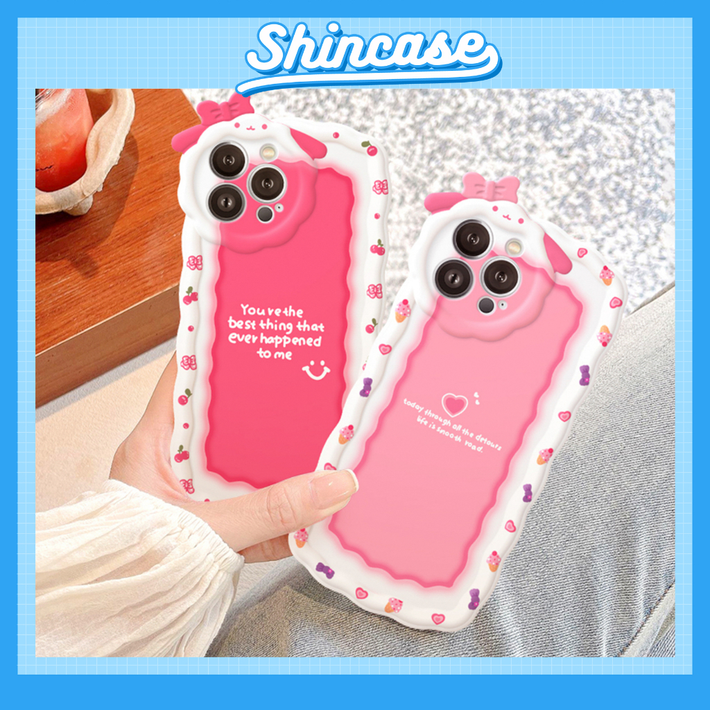 Ốp Lưng Iphone Nơ Lượn Sóng Bánh Kem 6/6Plus/6S/6Splus/7/7Plus/8/8Plus/X/Xs/11/12/13/14/Pro/Max/Promax/Plus/Shin/Case