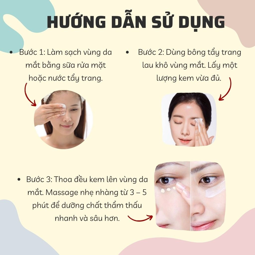 Kem giảm thâm mắt Kpem giảm thâm bọng mắt chống nhăn chống lão hóa dưỡng mắt 30ml