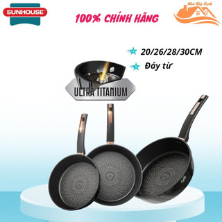 Chảo chống dính ultra titanium sunhouse st20b -22-26-28-30