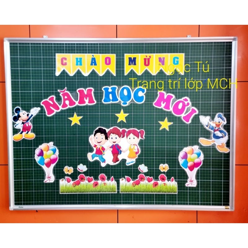 Chào mừng Phụ Huynh học sinh - In màu + Éplatic + Sẵn nam châm lá