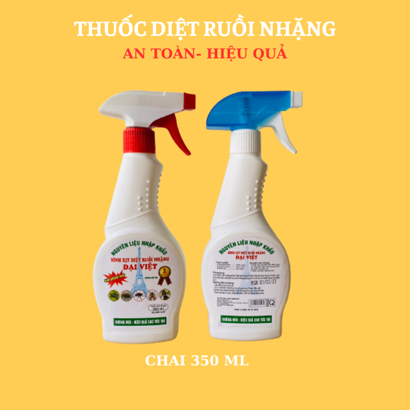 Combo Thuốc Diệt Ruồi, Chai Xịt Ruồi Sinh Học Đại Việt Đuổi ruồi và Diệt Tất Cả Các Loại Ruồi Nhặng Không Mùi