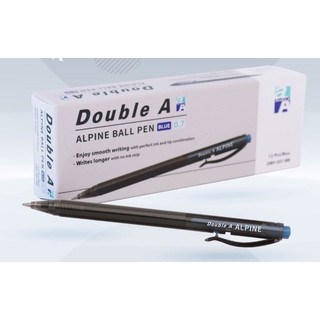 Bút bi bấm double a alpine dbp-507-bb mực xanh - 1c