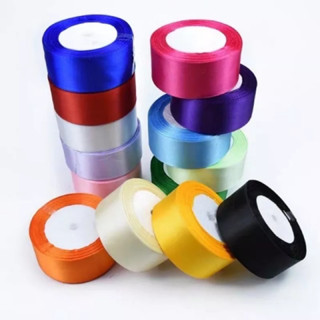 Cuộn duy băng vải lụa satin bản 1cm,2cm, 4cm dài 22m