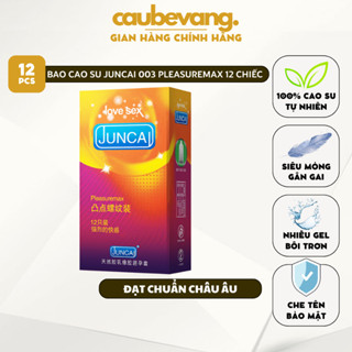 Bao cao su JUNCAI Pleasuremax gân gai đặc biệt ( hộp 12 chiếc)
