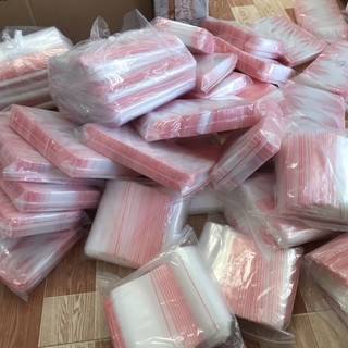 [500gr]túi zip chỉ đỏ size 17.25