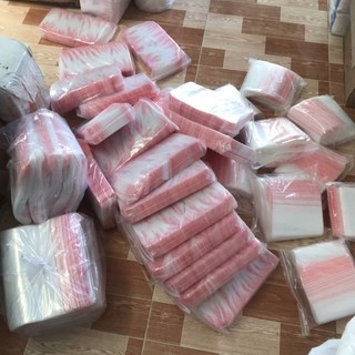 [500gr]túi zip chỉ đỏ size 17.25