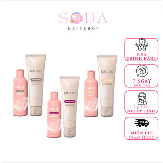 Bộ gội xả cao cấp kochie 80ml x2 - làm tóc ẩm và bóng mượt, giúp giữ màu tóc nhuộm lâu phai