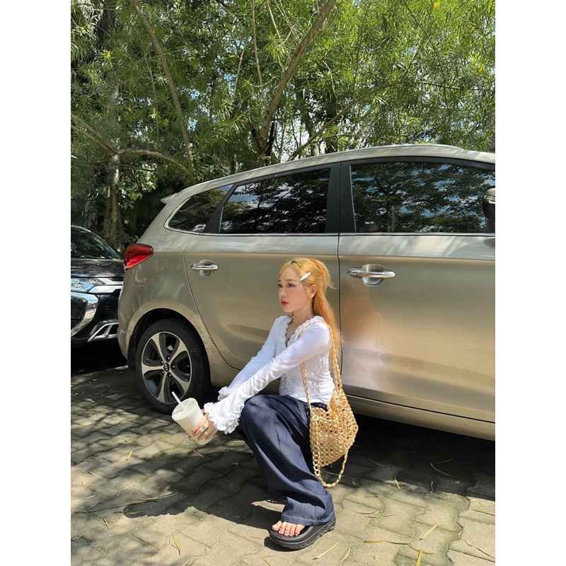 ÁO RUFFLE SHIRT OOTD