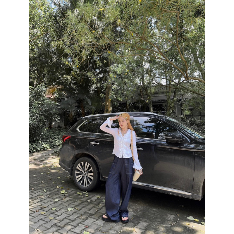 ÁO RUFFLE SHIRT OOTD