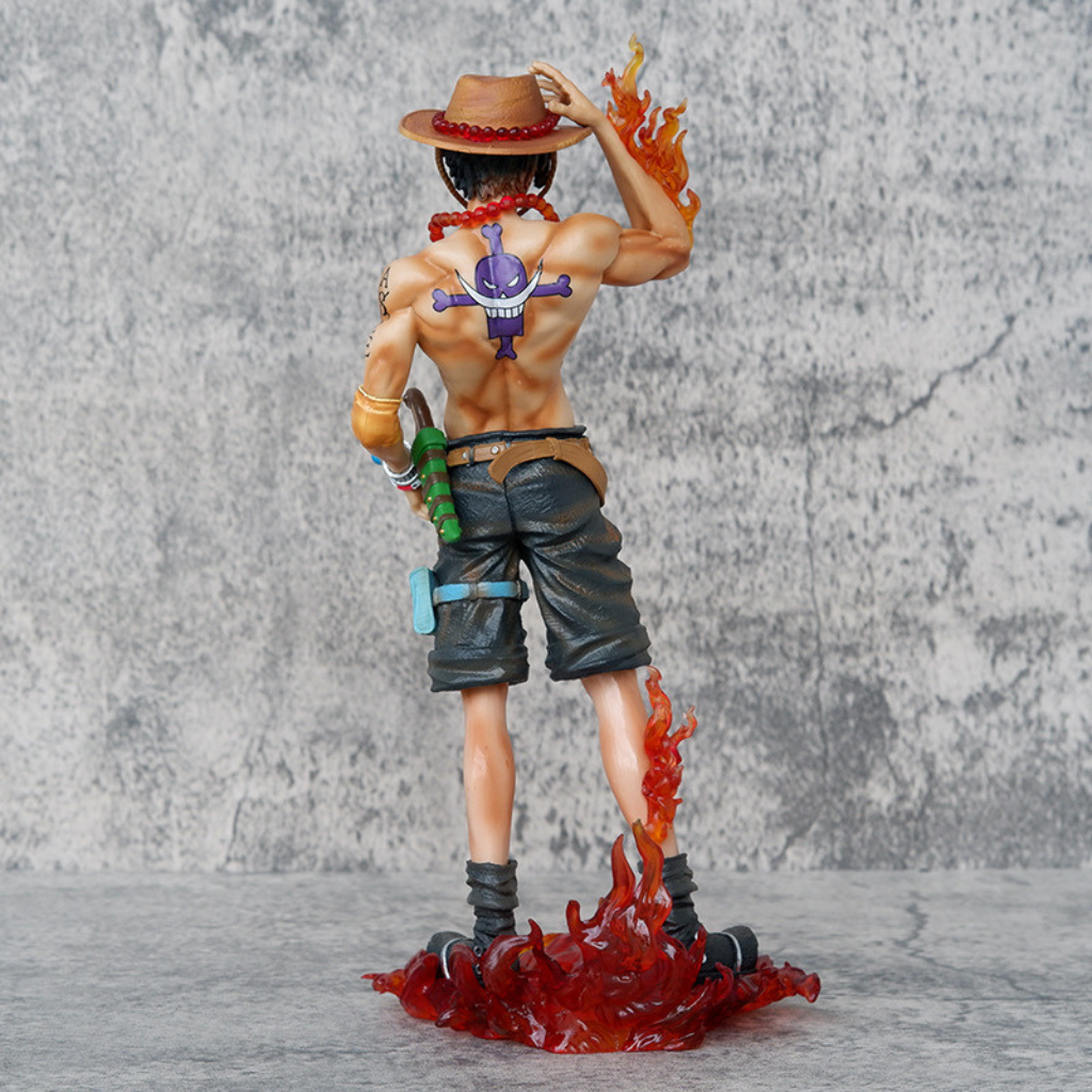 Mô hình One Piece Luffy Store Ace hỏa quyền cao 24 cm full box, figure nhân vật anime vua hải tặc decor trang trí