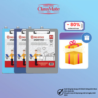 File kẹp tài liệu, trình ký đơn a5 pro office làm từ nhựa mica, viết êm tay cb115