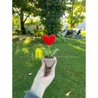 chậu hoa len mini handmade