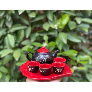 Bộ ấm chén mini bày trang trí thờ cúng