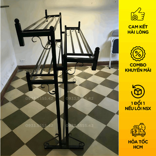 Sào lệch 3 tầng Đen [ FREE SHIP] treo quần áo-sắt sơn tĩnh điện-dễ tháo lắp và vận chuyển