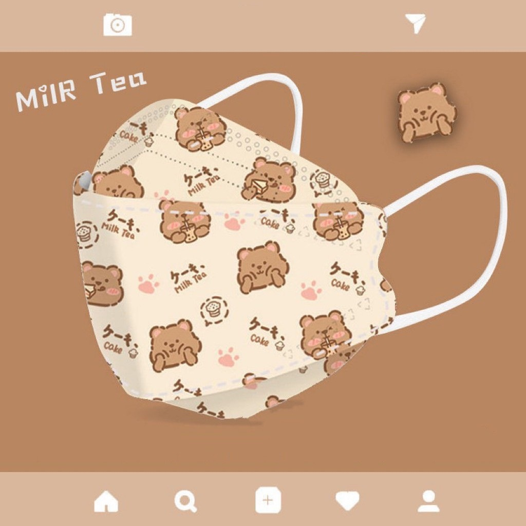 Khẩu trang KF94 in hình Gấu x Taki