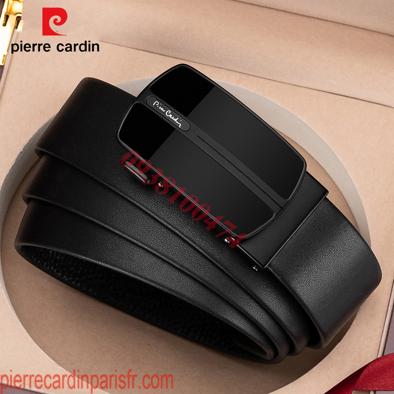 Thắt lưng nam Pierre Cardin chính hãng khóa kéo rút tự động dây da bò cao cấp PCJ1115