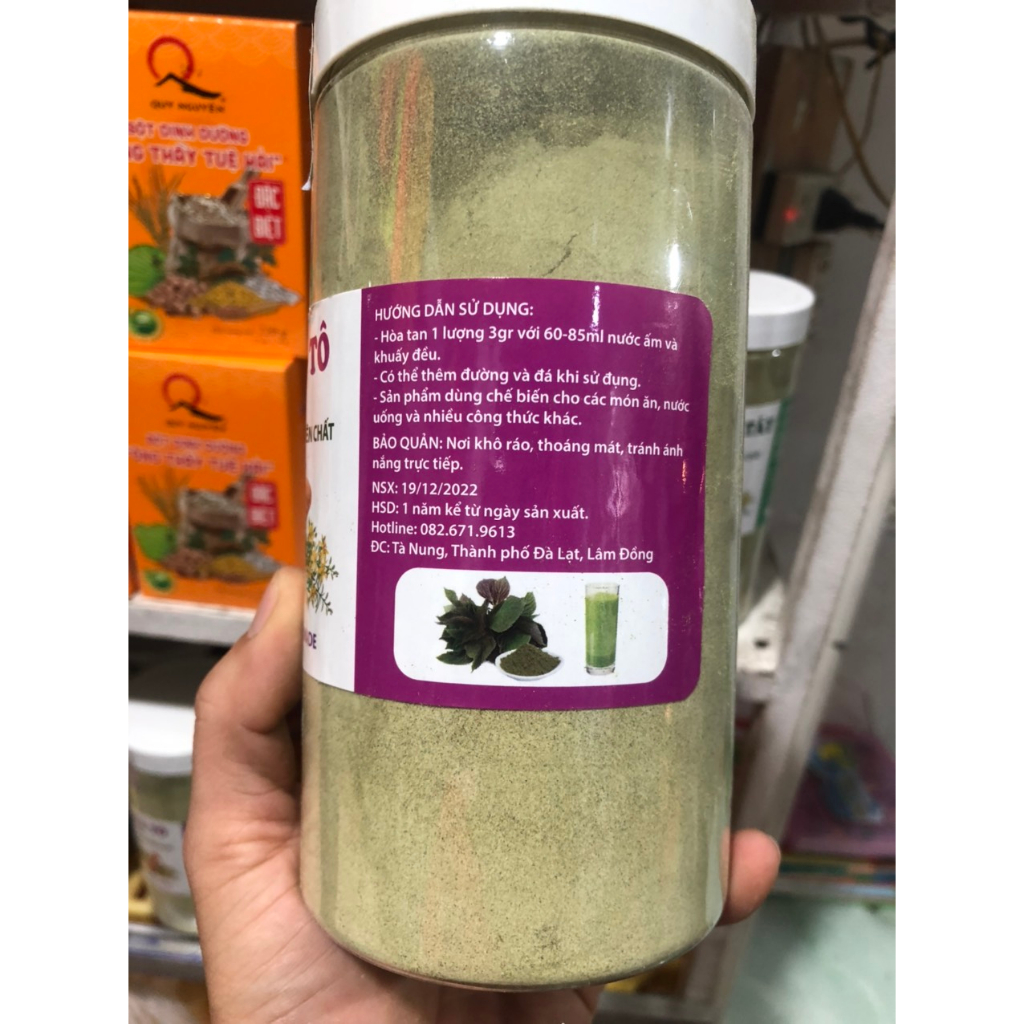 Bột tía tô sây lạnh Đà Lạt Farm organic hũ 500g - 100% thiên nhiên