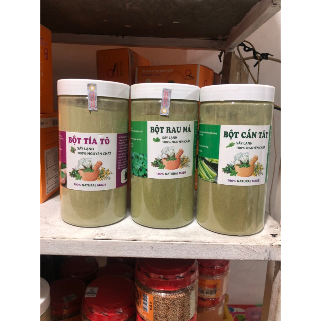 Bột tía tô sây lạnh Đà Lạt Farm organic hũ 500g - 100% thiên nhiên