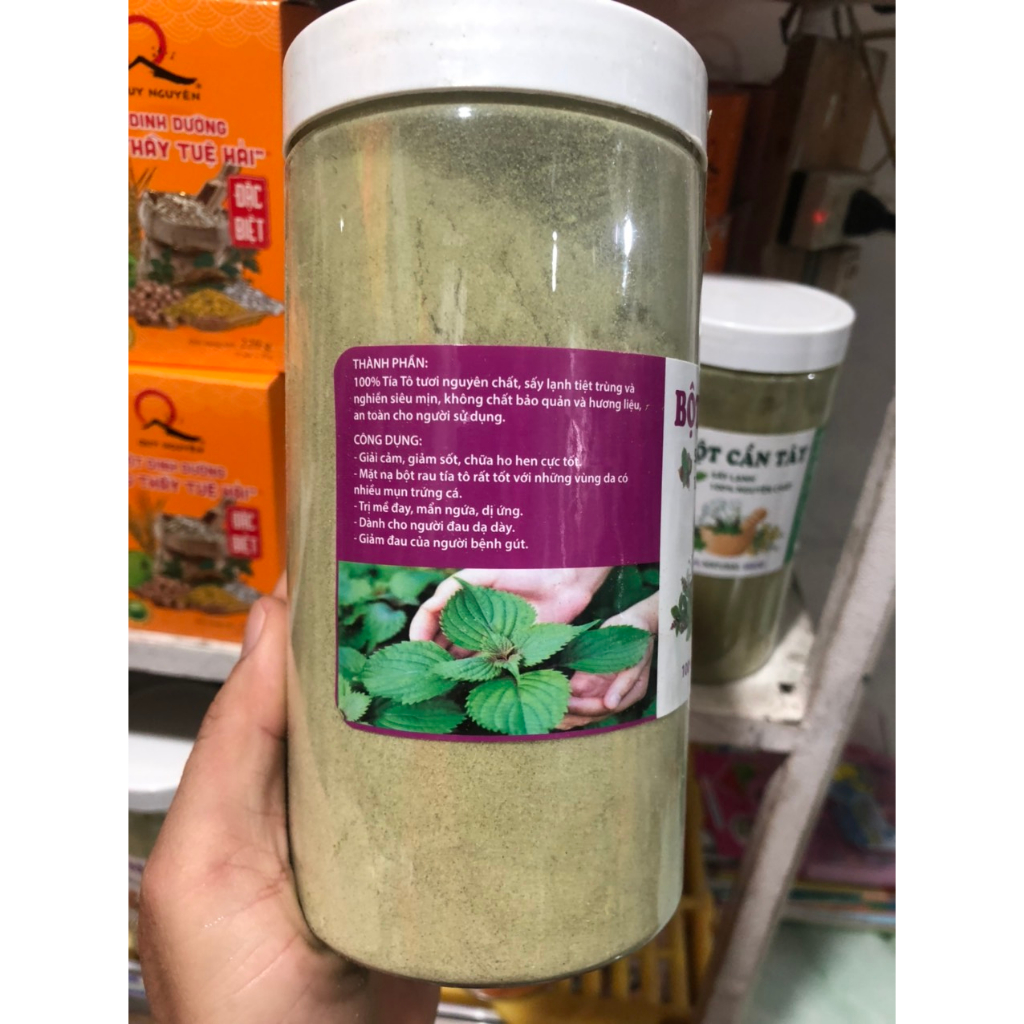 Bột tía tô sây lạnh Đà Lạt Farm organic hũ 500g - 100% thiên nhiên