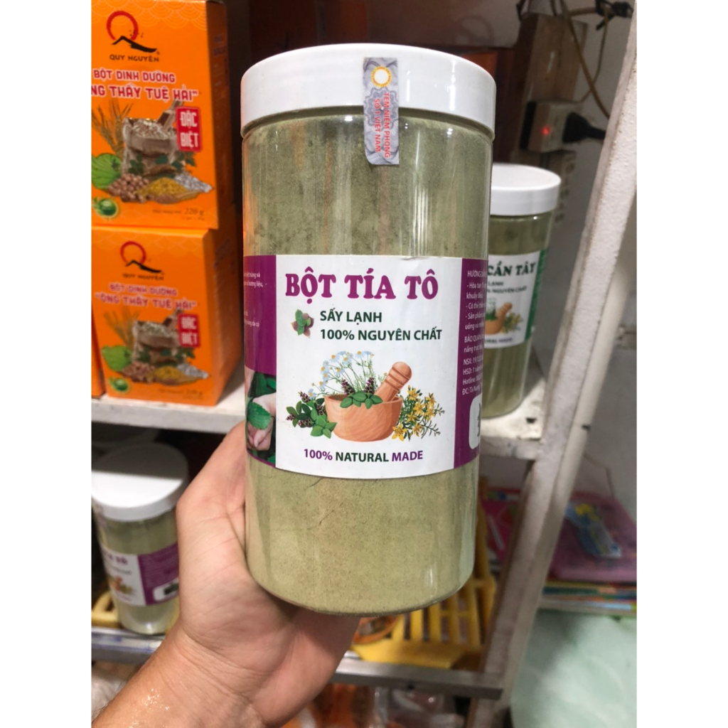 Bột tía tô sây lạnh Đà Lạt Farm organic hũ 500g - 100% thiên nhiên