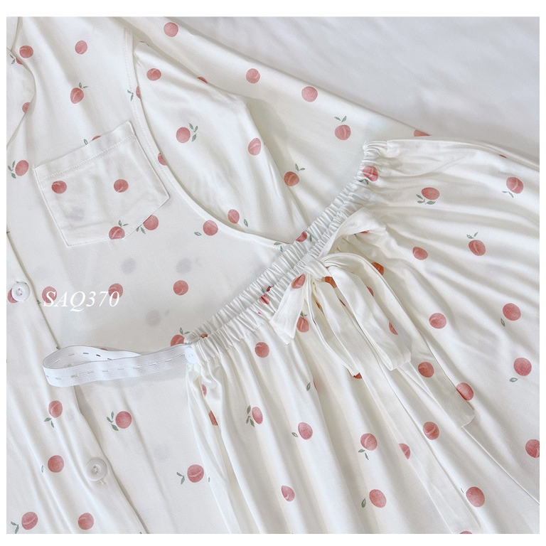 Bộ Bầu CHẤT COTTON LẠNH SIÊU MÁT Dài Tay Sau Sinh-SAQ370