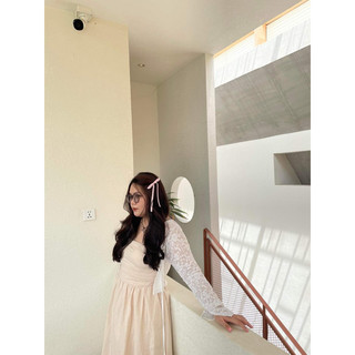 Kẹp nơ hồng phấn dễ thương coquette
