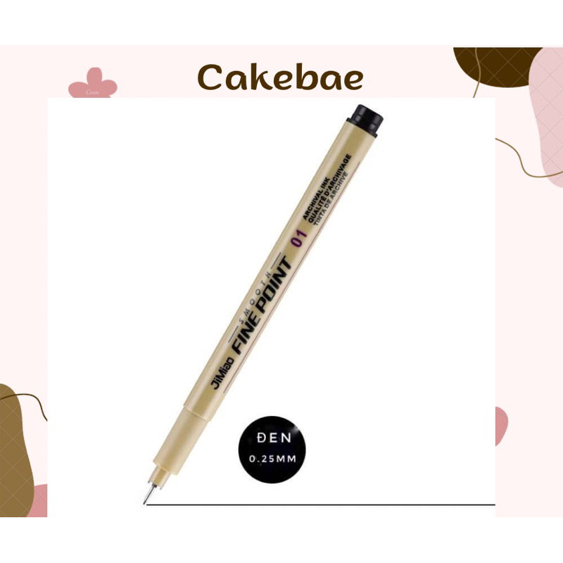 Bút đen ngòi nhỏ vẽ đất sét