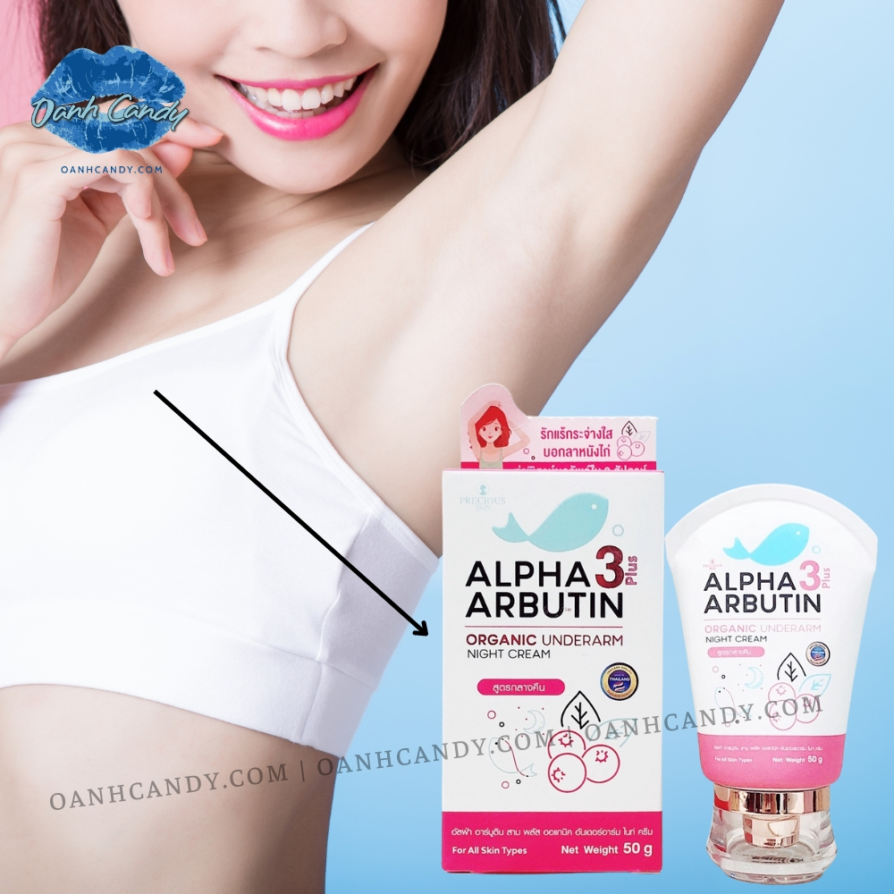 Giảm thâm Alpha Arbutin mờ thâm nách thâm bẹn thâm mông thâm đầu gối khử mùi hôi nách hồng nhũ hoa chuẩn Thái