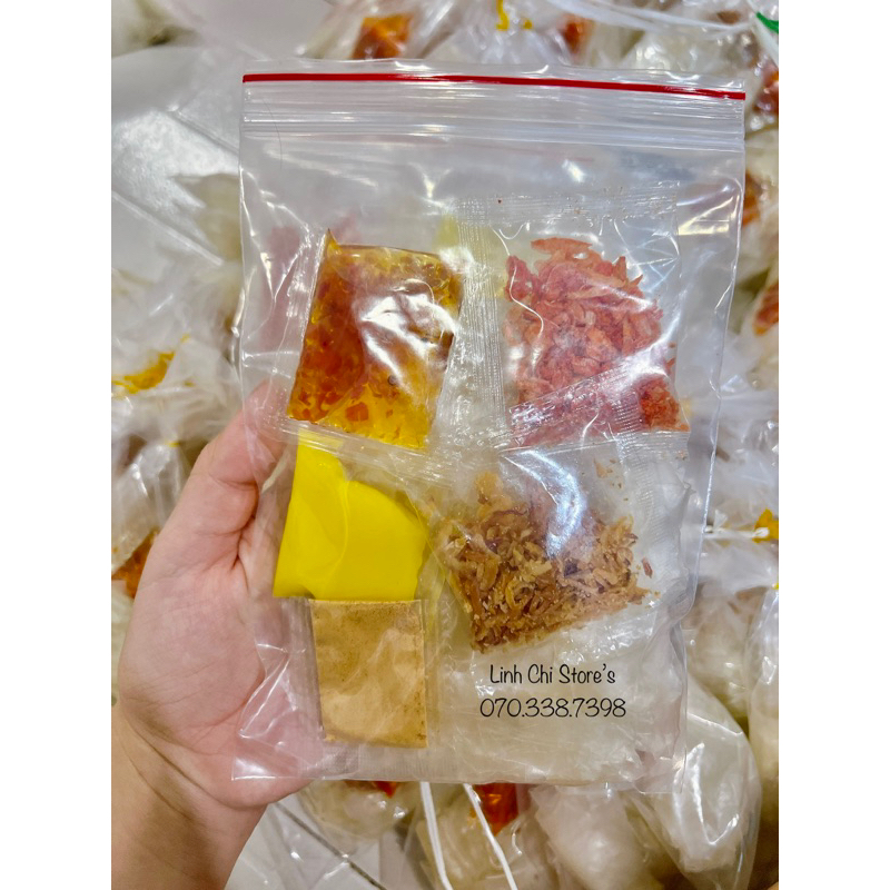 Bánh tráng dẻo sate bơ tép hành phi