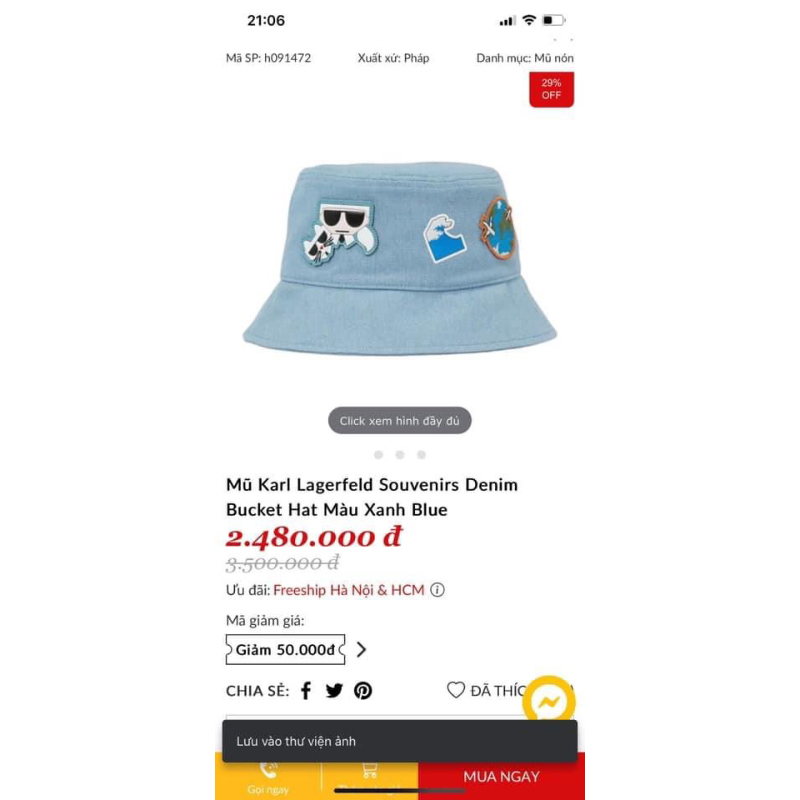 Mũ bucket karl auth tuồn