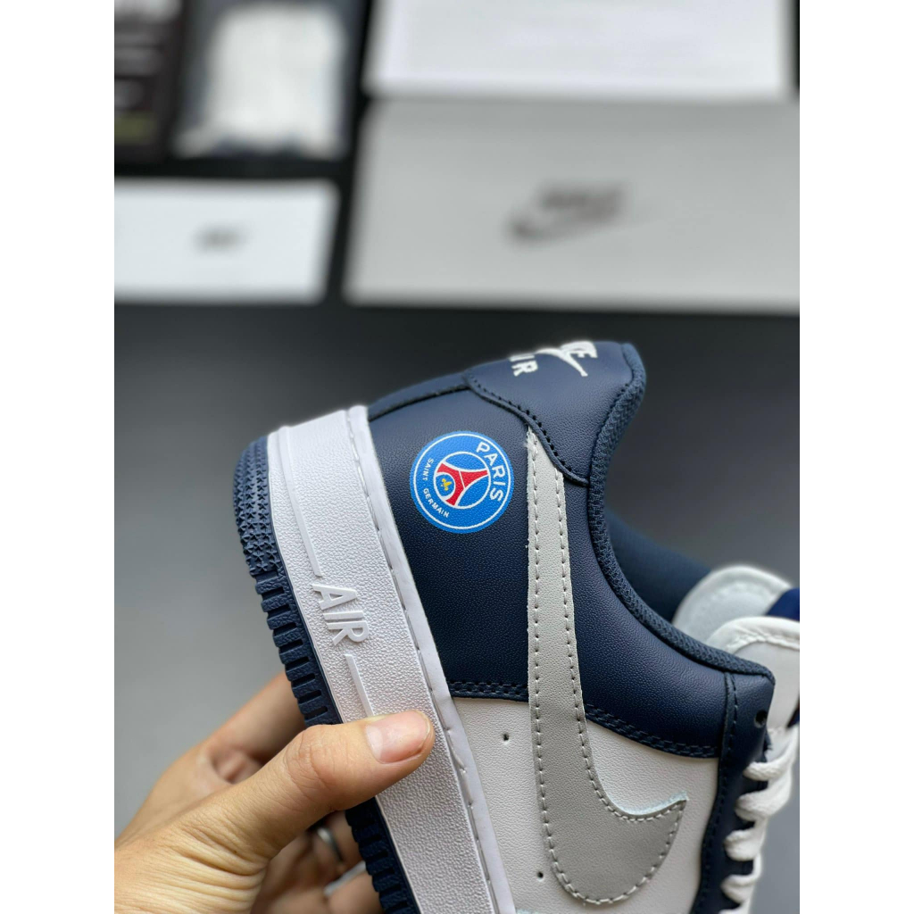 Giày thể Thao Air Force 1 PSG, Sneaker AF1 PSG xanh trắng bản chuẩn bảo hành 6 tháng full size + box