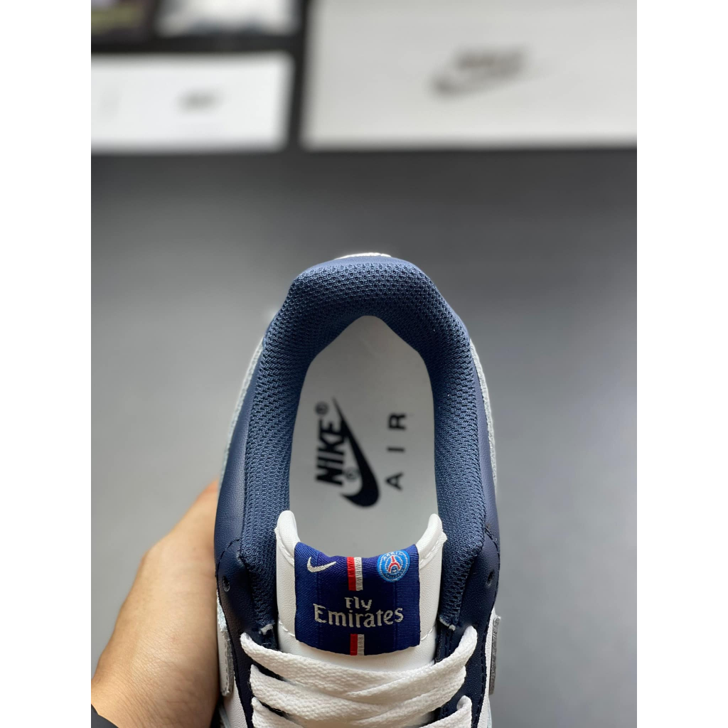 Giày thể Thao Air Force 1 PSG, Sneaker AF1 PSG xanh trắng bản chuẩn bảo hành 6 tháng full size + box