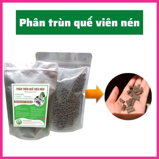 PHÂN BÓN TRÙN QUẾ VIÊN NÉN, PHÂN BÓN HỮU CƠ CAO CẤP CHUYÊN BÓN CHO HOA LAN, HOA HỒNG, CÂY CẢNH - 1KG