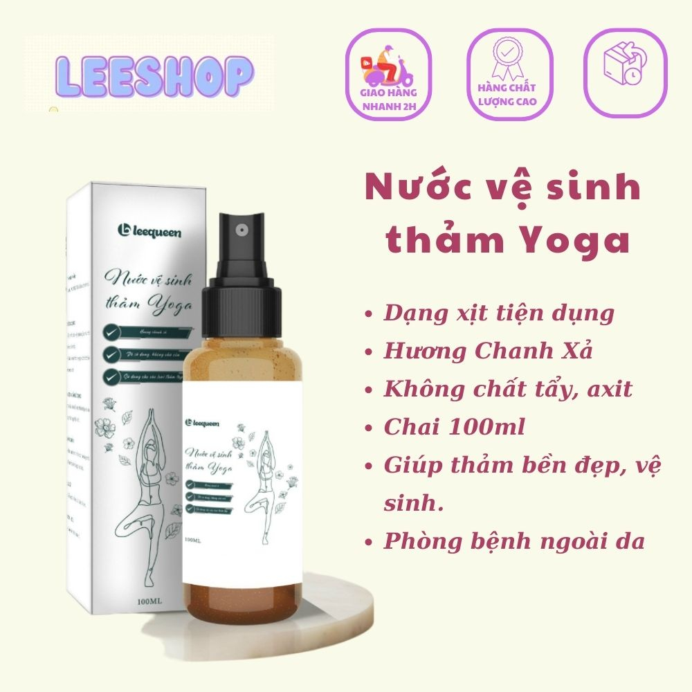 Nước vệ sinh thảm yoga- Hương chanh xả- không chất tẩy rửa
