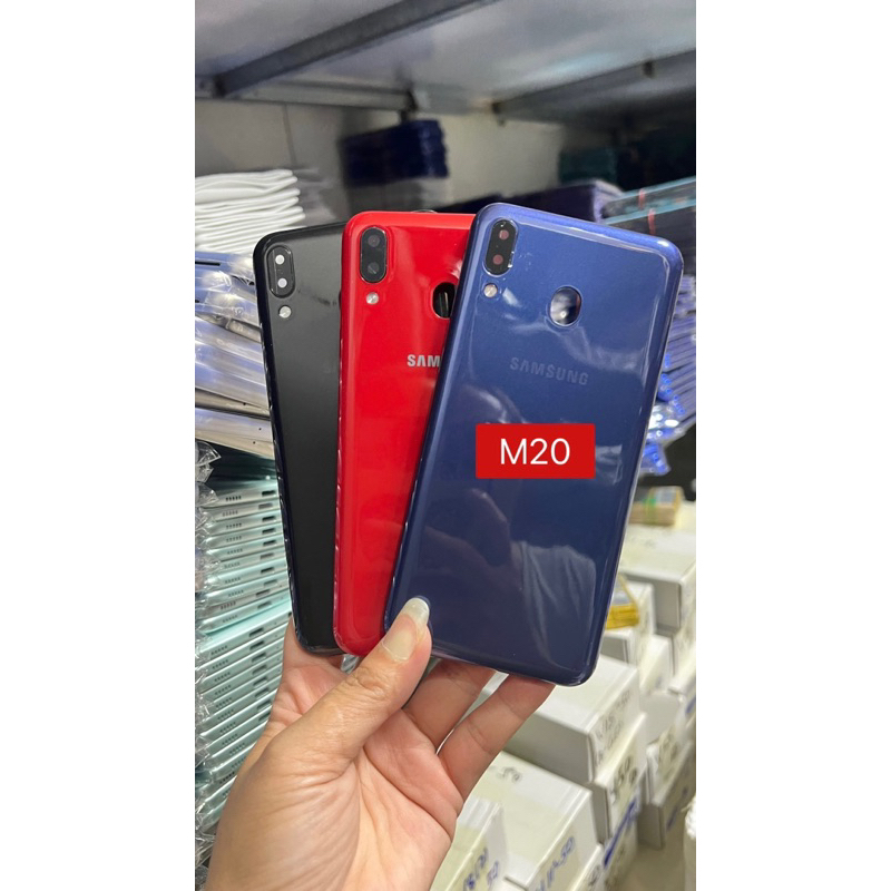 vỏ bộ sam.sung M20 zin new đủ cáp phím nguồn khay sim