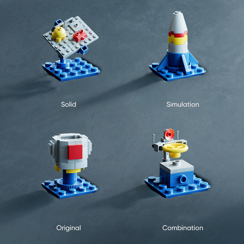 Đồ chơi cho bé lắp ráp mô hình tàu vũ trụ, tàu con thoi giúp bé phát triển tư duy, trí tuệ, thông minh - Luckykid