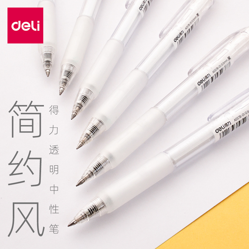 Bút Gel Deli Bút Bi Nước Bút Gel Mực Đen Deli A057B-01 Ngòi 0.5mm Chính Hãng Dành Cho Viết Calligraphy