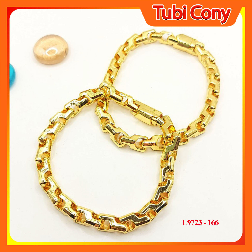 Lắc tay đốt xích phong cách mạnh mẽ L9723 - 166 -Tubi Cony - Có video thật - Bền Màu TCH