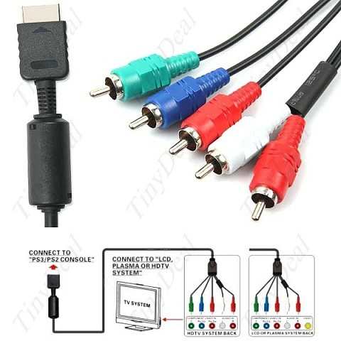 Dây cáp component cho máy ps2, hình ảnh rõ nét hơn Av