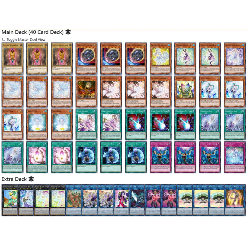 Bài YuGiOh - Bộ 54 lá bài Rikka -  Rikka Deck - Card Game VN Giá Rẻ