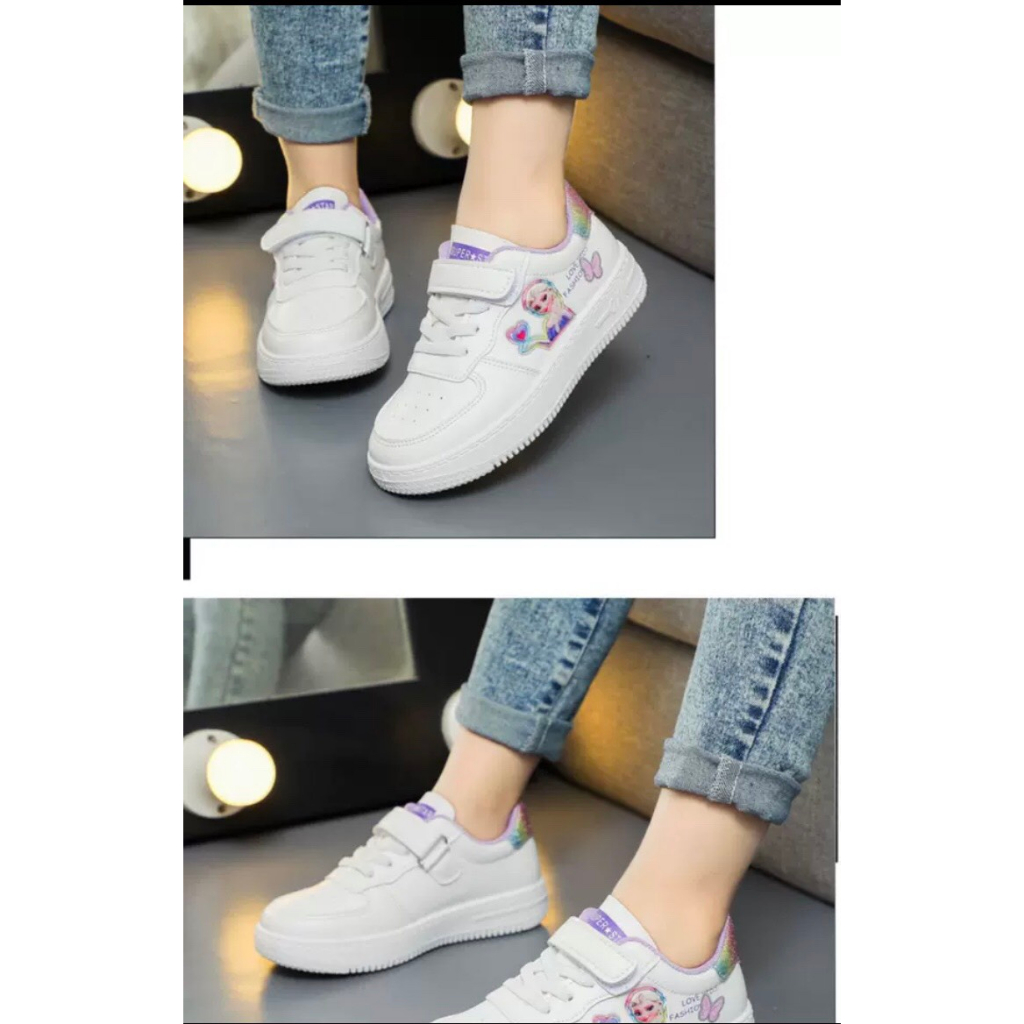 Giày thể thao công chúa ELSA gót kim tuyến êm mềm chống trượt