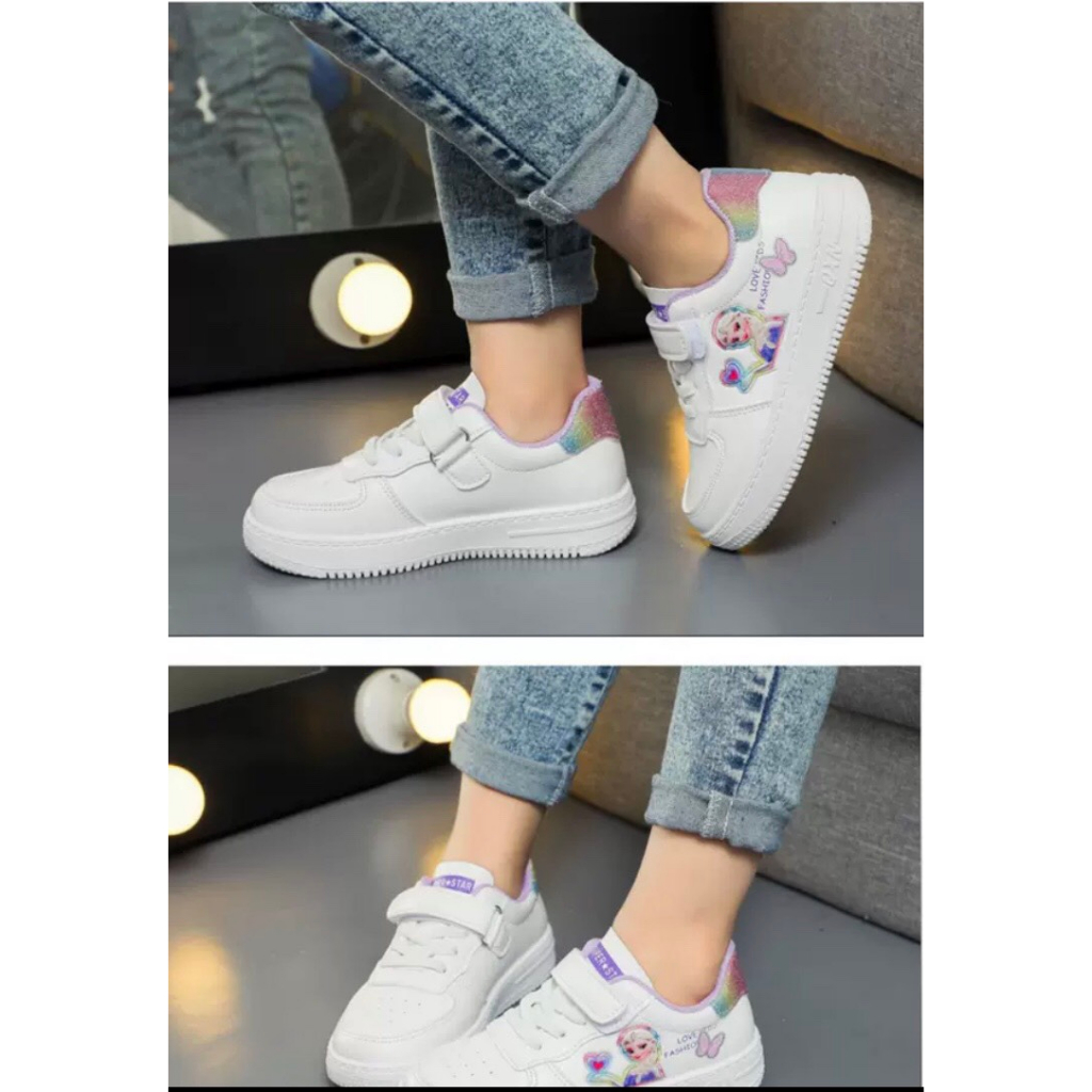 Giày thể thao công chúa ELSA gót kim tuyến êm mềm chống trượt