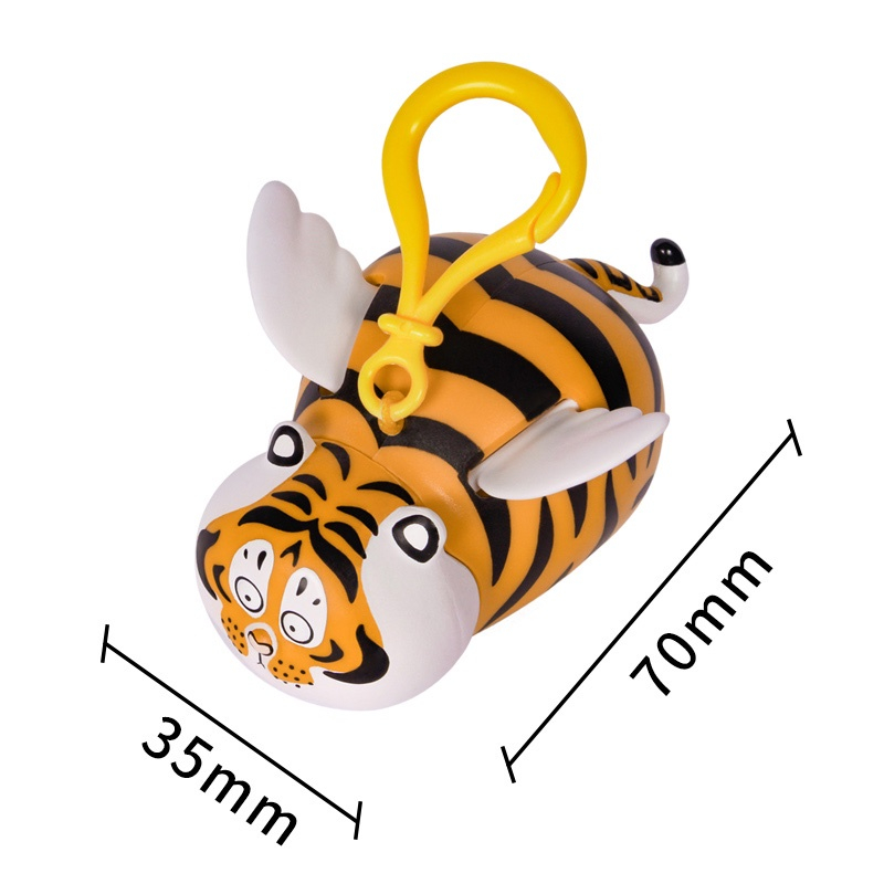 Móc khóa dây rút có cánh hình Hổ Béo Gấu Trúc, móc chìa khóa ĐÁNG YÊU The ToyLab, phụ kiện móc khóa xe dễ thương