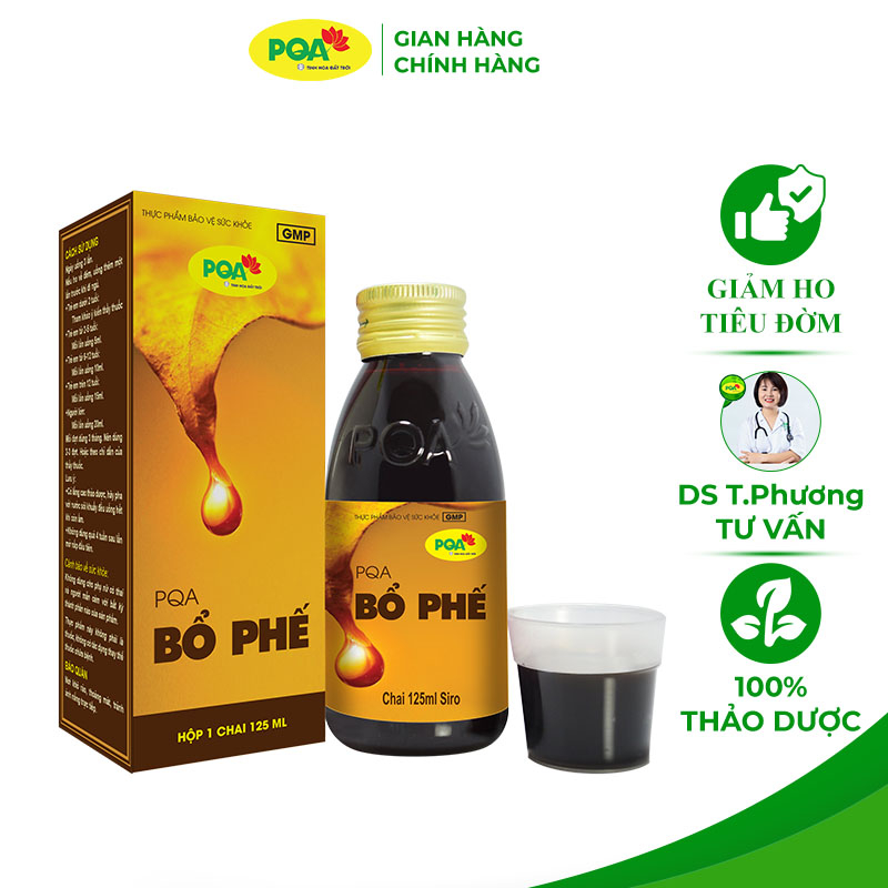 Bổ Phế PQA giúp bổ phế, tiêu đờm, giảm ho, giảm đau rát họng do ho kéo dài