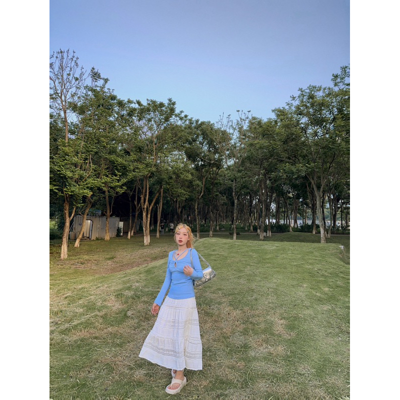 ÁO THUN DÀI TAY KNIT TOP OOTD