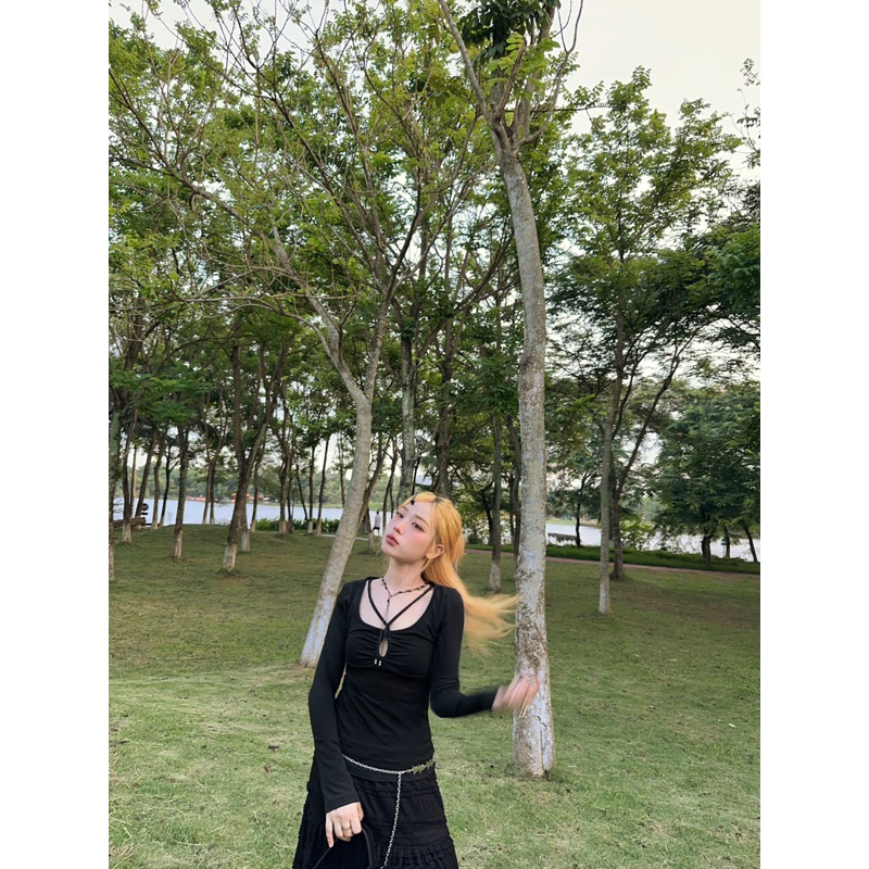 ÁO THUN DÀI TAY KNIT TOP OOTD