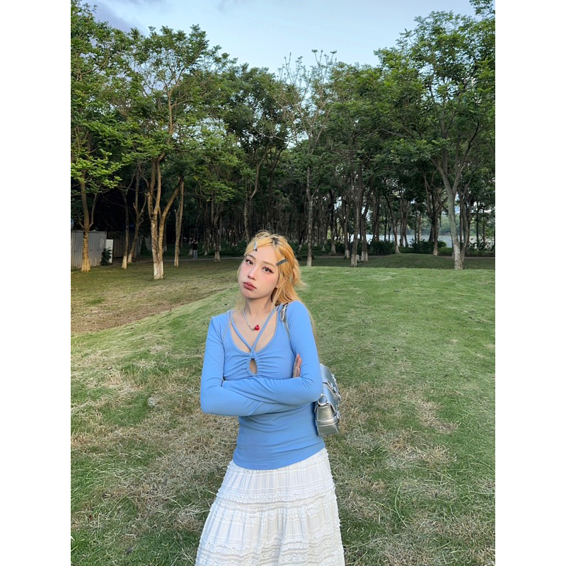 ÁO THUN DÀI TAY KNIT TOP OOTD